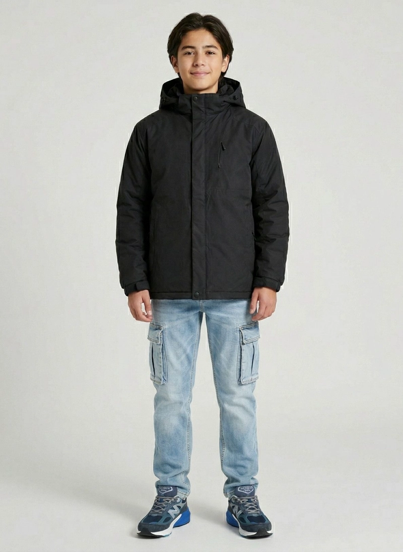 CHAQUETA IMPERMEABLE SOFTSHELL NINO PARKA INVIERNO TERMICA - 4