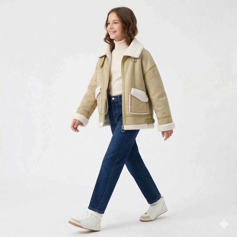 CHAQUETA INVIERNO NIÑA FORRADA CHIPORRO ABRIGO TERMICO - 2