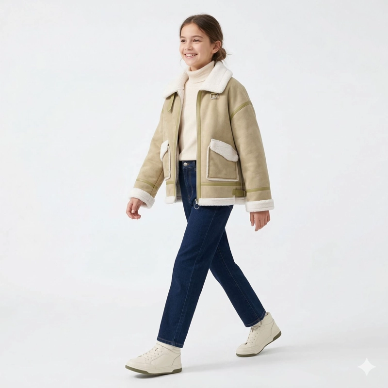 CHAQUETA INVIERNO NIÑA FORRADA CHIPORRO ABRIGO TERMICO - 3