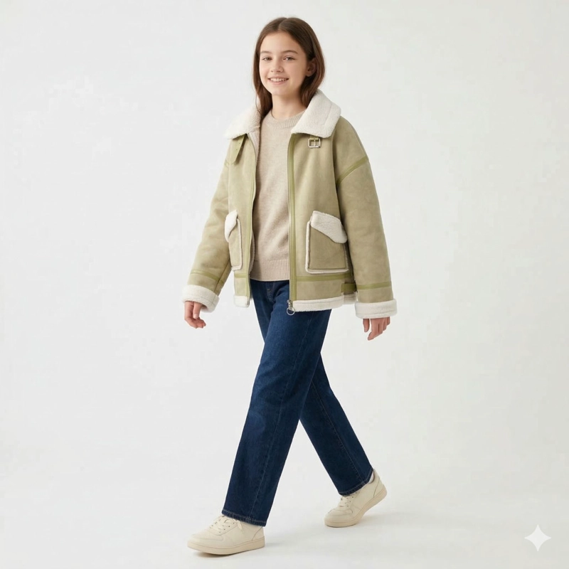 CHAQUETA INVIERNO NIÑA FORRADA CHIPORRO ABRIGO TERMICO - 4