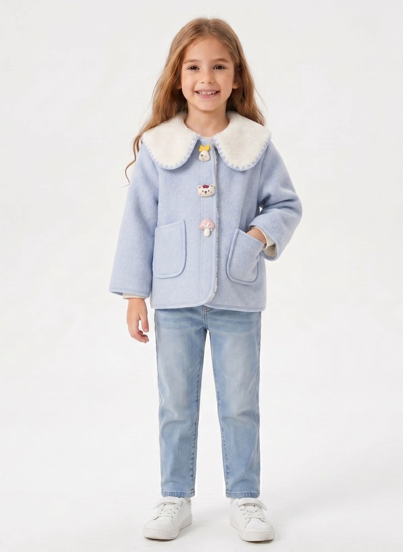 ABRIGO NINA INVIERNO CHAQUETA INFANTIL CHIPORRO ELEGANTE - 1