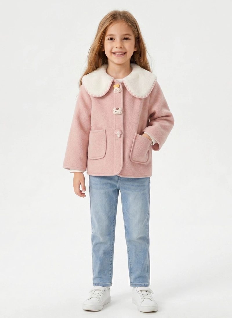 ABRIGO NINA INVIERNO CHAQUETA INFANTIL CHIPORRO ELEGANTE - 1