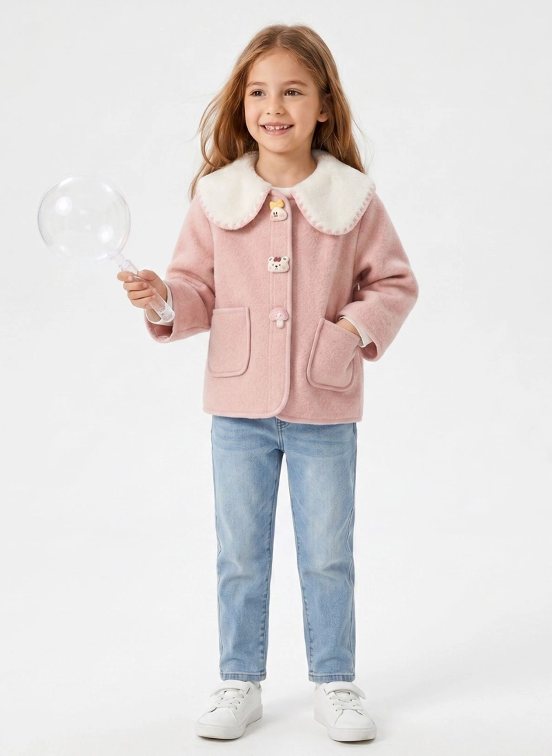ABRIGO NINA INVIERNO CHAQUETA INFANTIL CHIPORRO ELEGANTE - 2