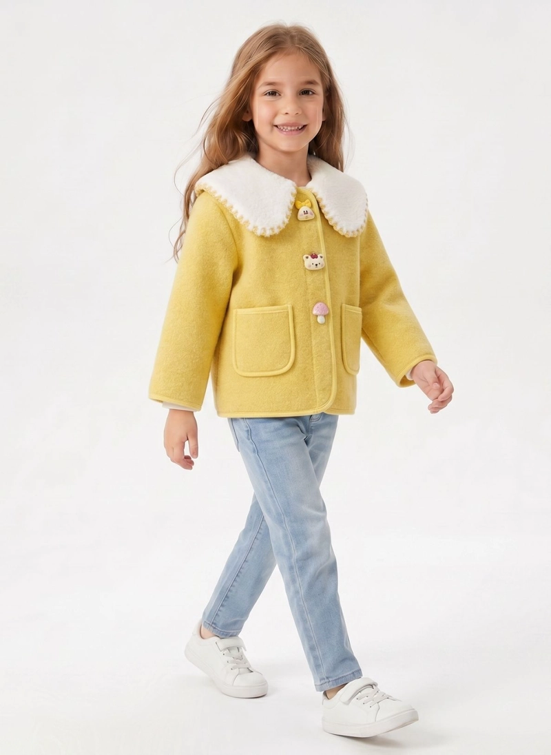 ABRIGO NINA INVIERNO CHAQUETA INFANTIL CHIPORRO ELEGANTE - 4