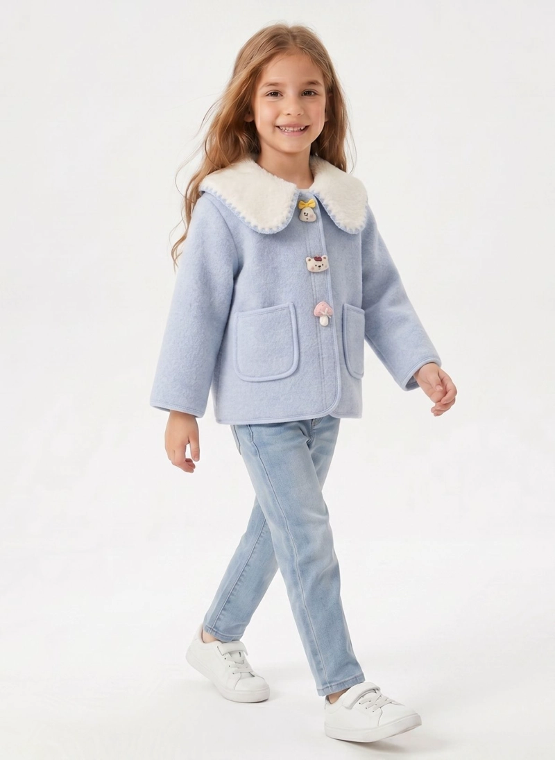 ABRIGO NINA INVIERNO CHAQUETA INFANTIL CHIPORRO ELEGANTE - 4