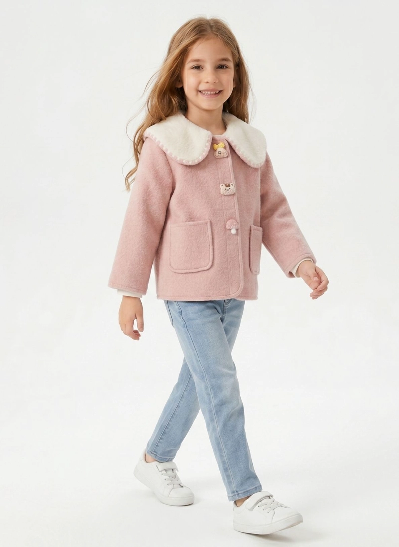 ABRIGO NINA INVIERNO CHAQUETA INFANTIL CHIPORRO ELEGANTE - 4