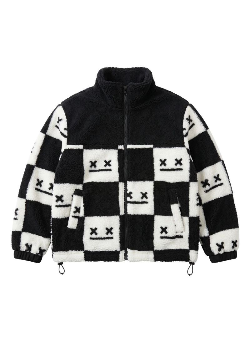 CHAQUETA POLAR CHIPORRO AESTHETIC DISENO CUADRICULA URBANO - 3