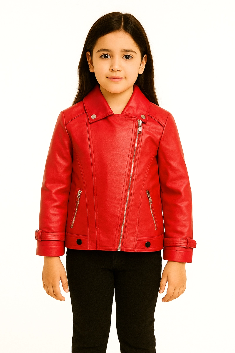 CHAQUETAS ECOCUERO NIÑA ESTILO MOTOCICLISTA - 3