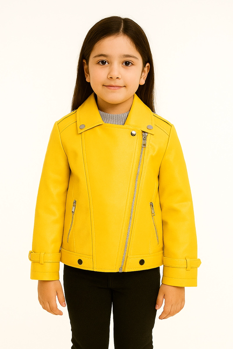 CHAQUETAS ECOCUERO NIÑA ESTILO MOTOCICLISTA - 3