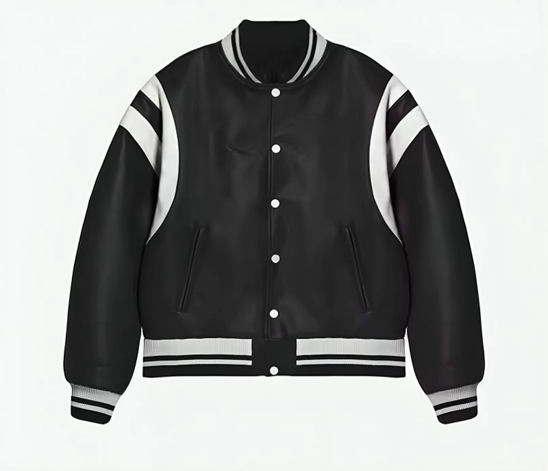 CHAQUETA UNIVERSITARIA ECOCUERO PARA NIÑOS - 5