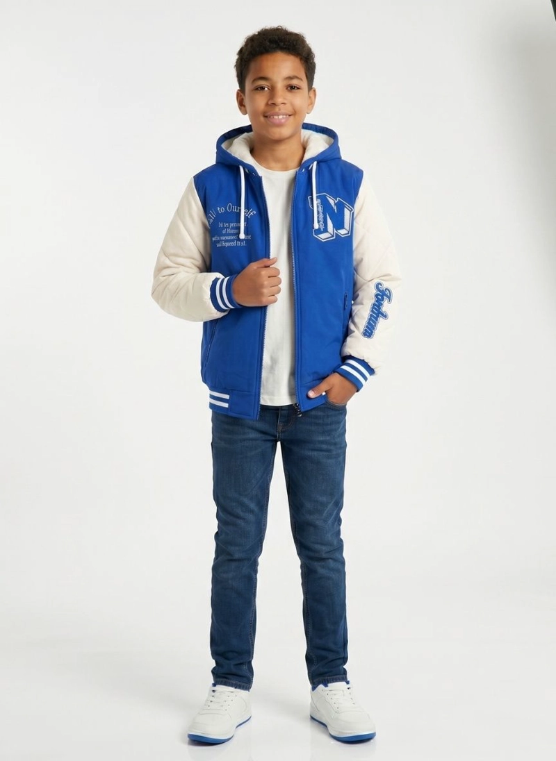 CHAQUETA VARSITY BOMBER ACOLCHADA CAPUCHA URBANA DESMONTABLE - 1