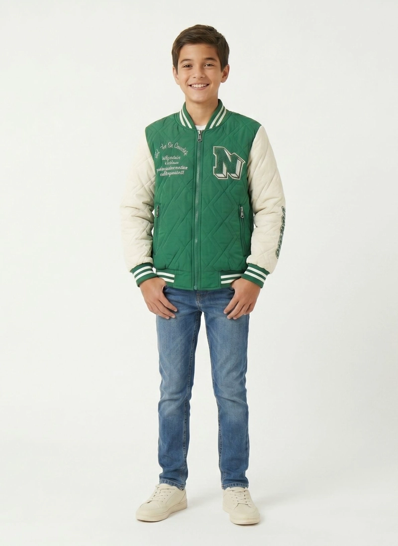 CHAQUETA VARSITY BOMBER ACOLCHADA CAPUCHA URBANA DESMONTABLE - 2