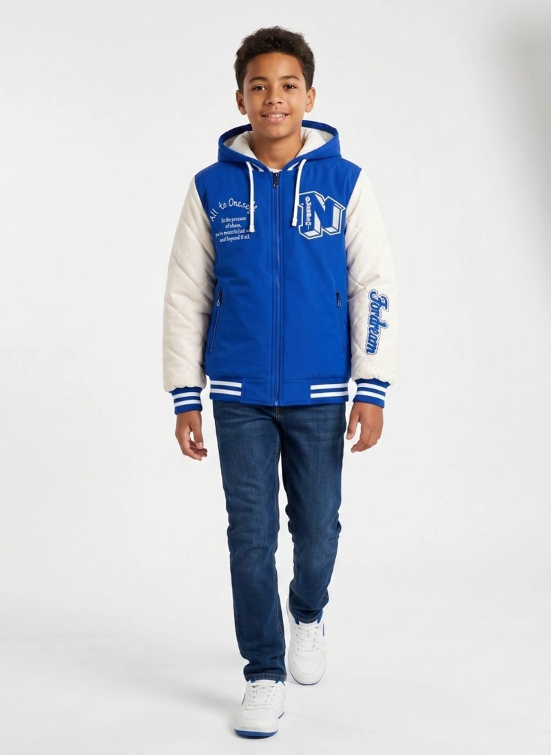 CHAQUETA VARSITY BOMBER ACOLCHADA CAPUCHA URBANA DESMONTABLE - 3