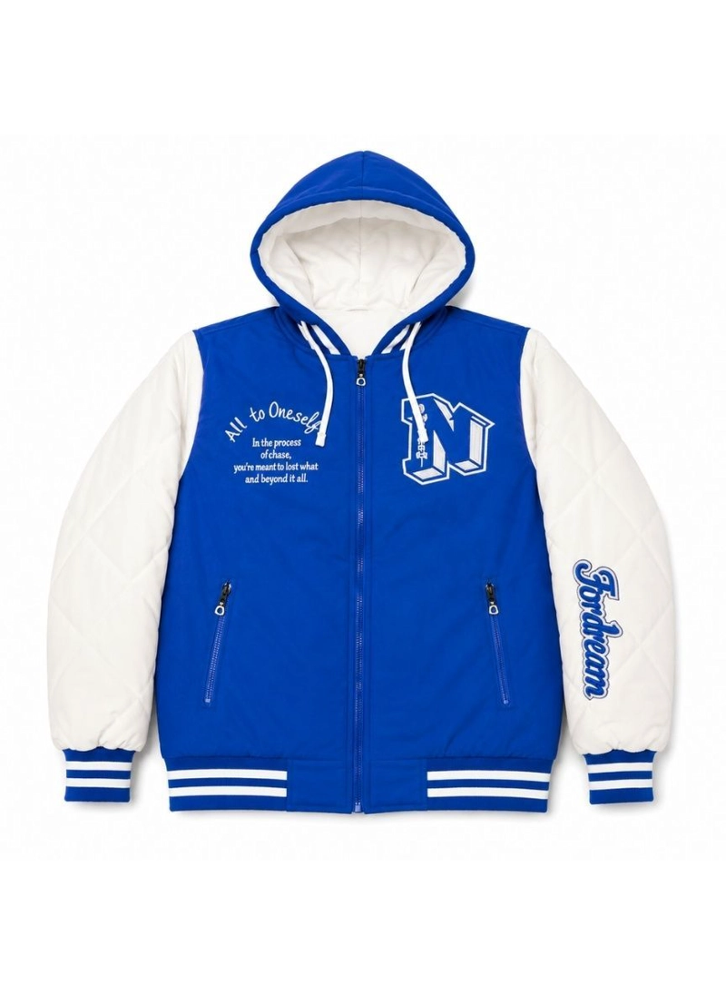 CHAQUETA VARSITY BOMBER ACOLCHADA CAPUCHA URBANA DESMONTABLE - 4