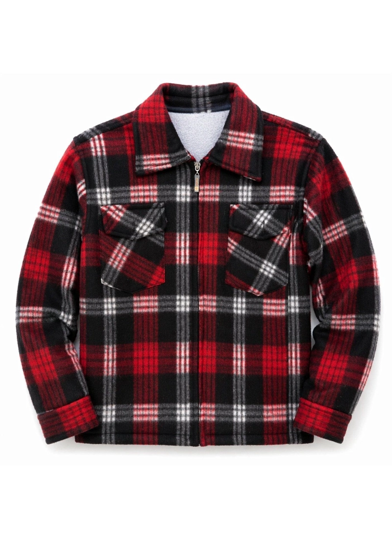 CAMISA NIÑO POLAR CUADROS TIPO LEÑADOR INVIERNO - 2