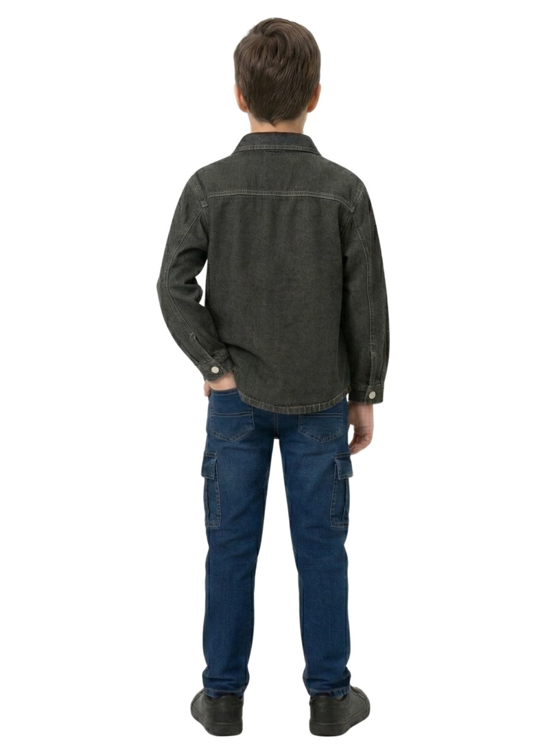 SOBRECAMISA MEZCLILLA NIÑO DENIM DEGRADADO LOOK URBANO - 2