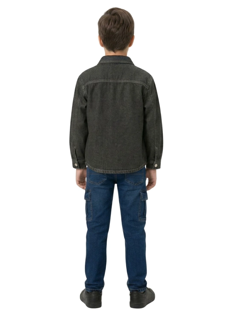 SOBRECAMISA MEZCLILLA NIÑO DENIM DEGRADADO LOOK URBANO - 3