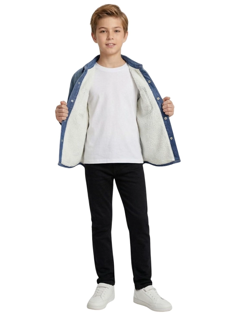 SOBRECAMISA MEZCLILLA NIÑO DENIM DEGRADADO LOOK URBANO - 5