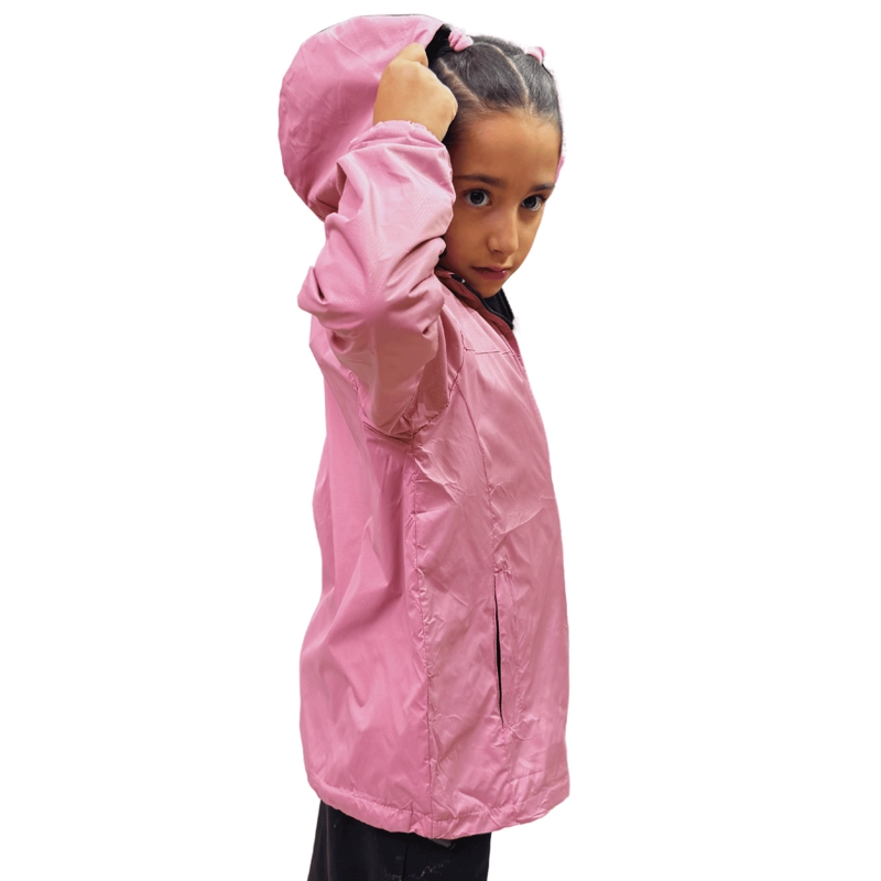 CHAQUETA CORTAVIENTO IMPERMEABLE UNISEX PARA NIÑOS CON POLAR - 3