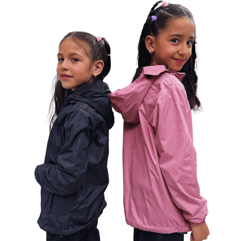 CHAQUETA CORTAVIENTO IMPERMEABLE UNISEX PARA NIÑOS CON POLAR - 4