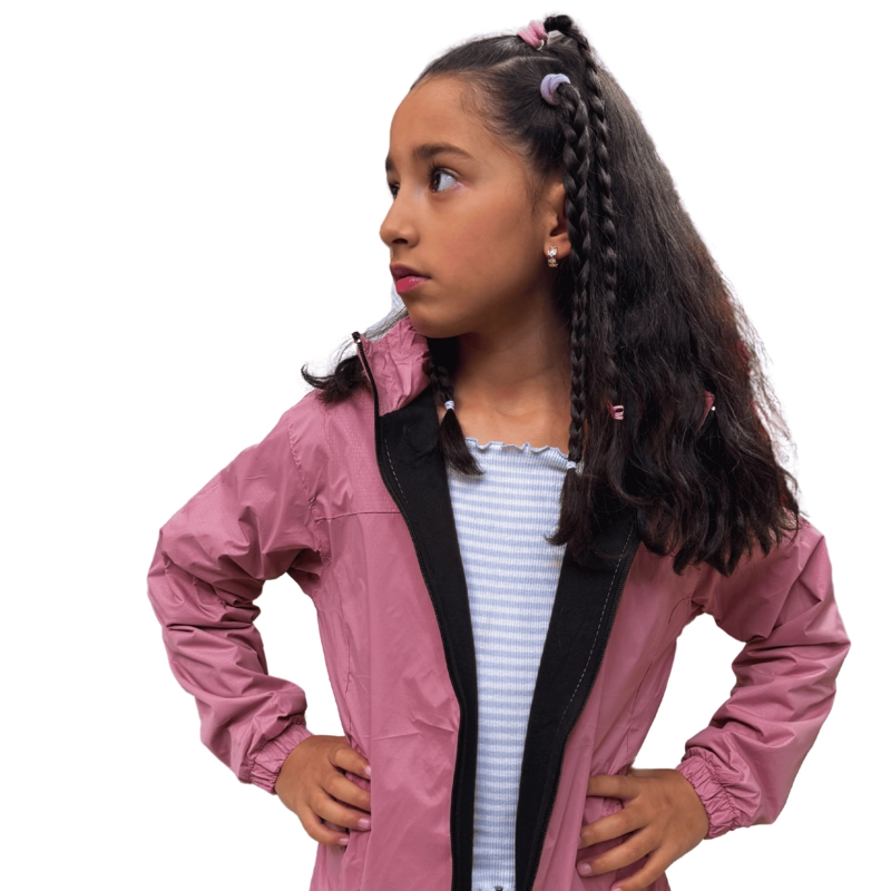 CHAQUETA CORTAVIENTO IMPERMEABLE UNISEX PARA NIÑOS CON POLAR - 5
