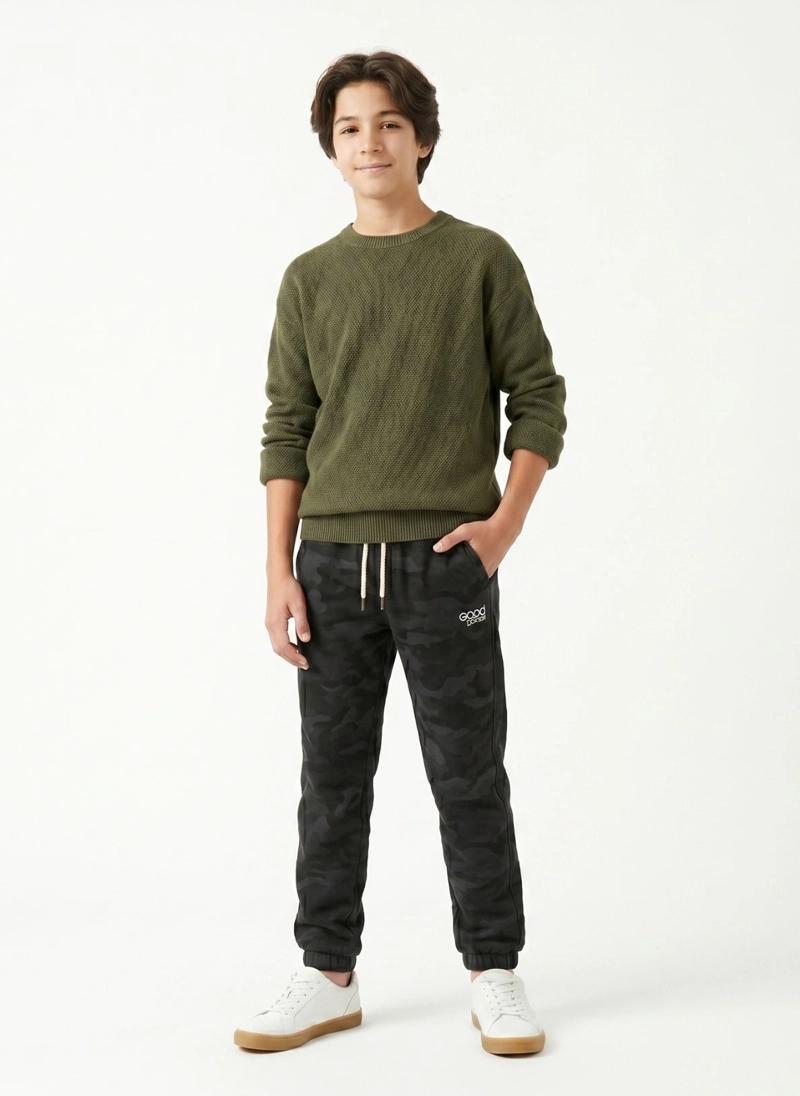 PANTALON DE BUZO JOGGER CAMUFLADO MILITAR PARA NIÑO - 3