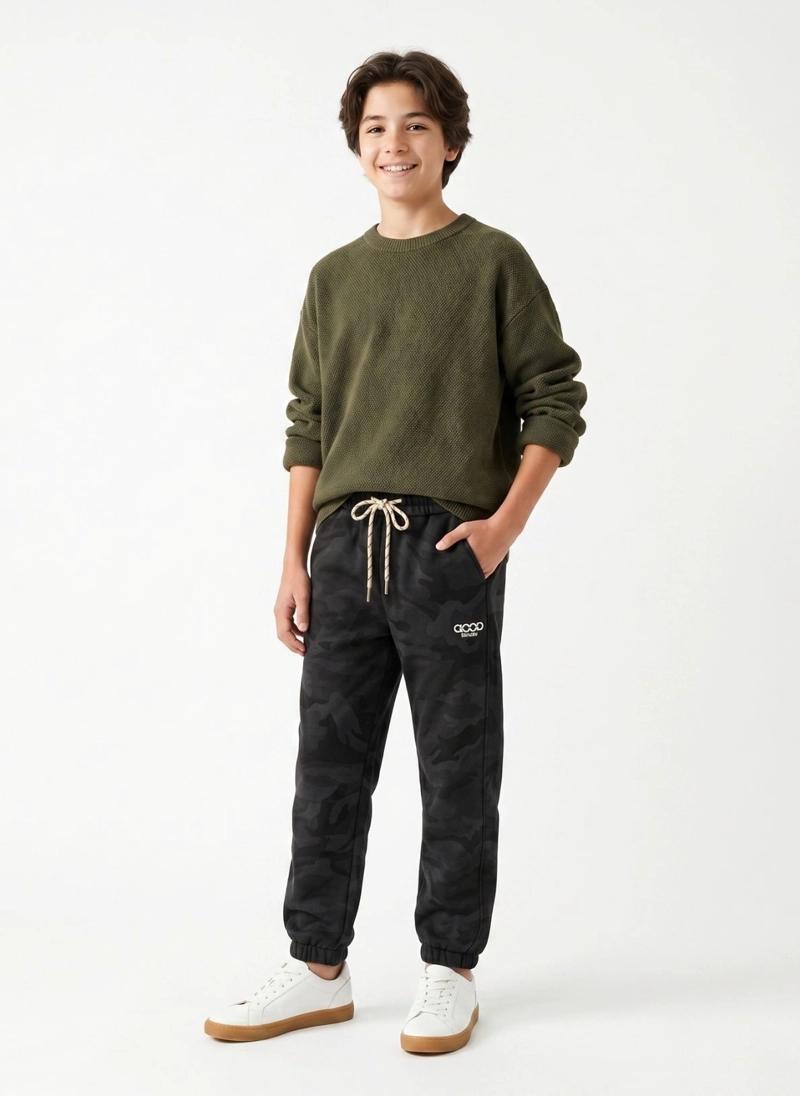 PANTALON DE BUZO JOGGER CAMUFLADO MILITAR PARA NIÑO - 4