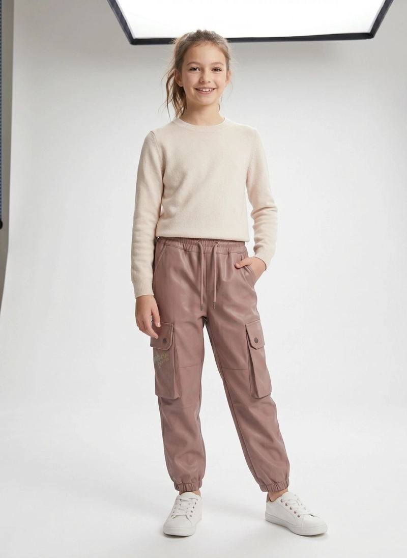 PANTALON CARGO NIÑA IMPERMEABLE JOGGER MODA URBANA COMODO - 1