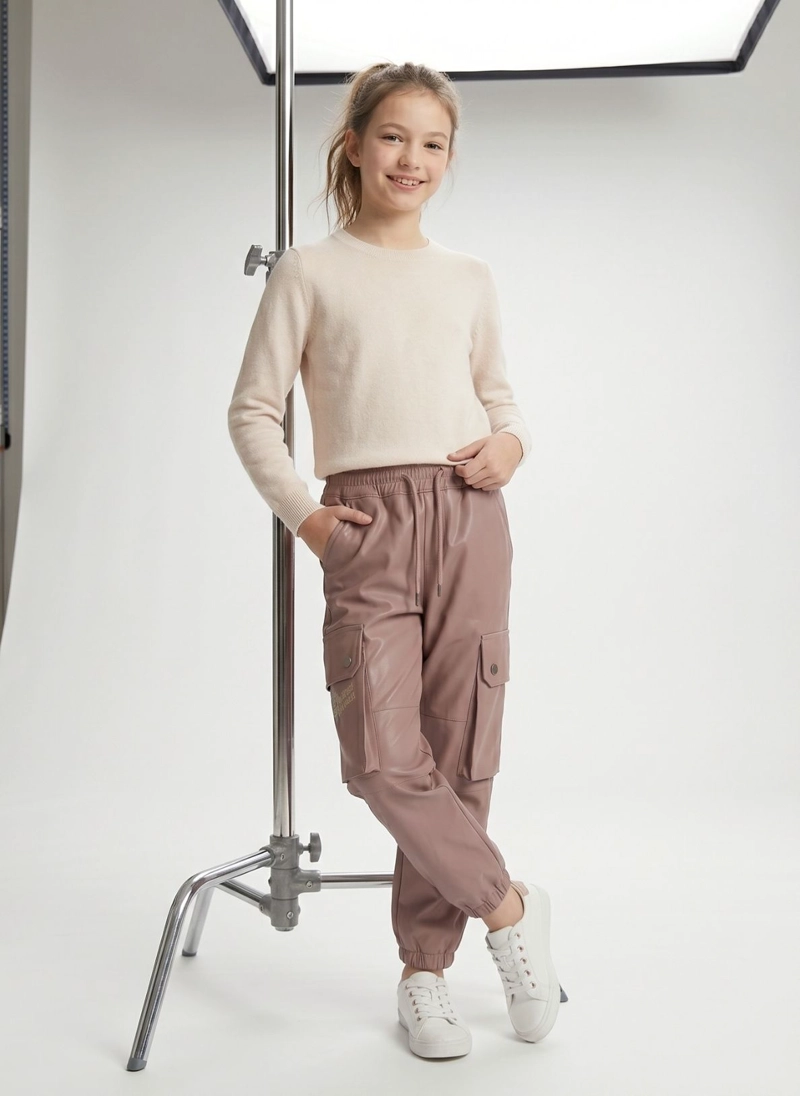 PANTALON CARGO NIÑA IMPERMEABLE JOGGER MODA URBANA COMODO - 3