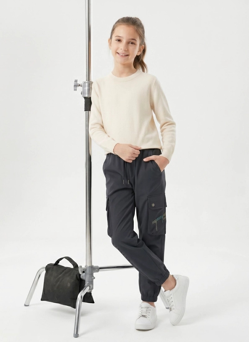 PANTALON CARGO NIÑA IMPERMEABLE JOGGER MODA URBANA COMODO - 5
