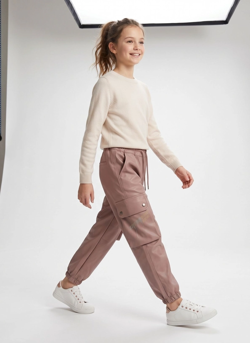 PANTALON CARGO NIÑA IMPERMEABLE JOGGER MODA URBANA COMODO - 5