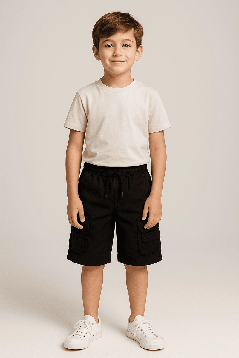 BERMUDA SHORT CASUAL CARGO NIÑOS MODA URBANA - 1