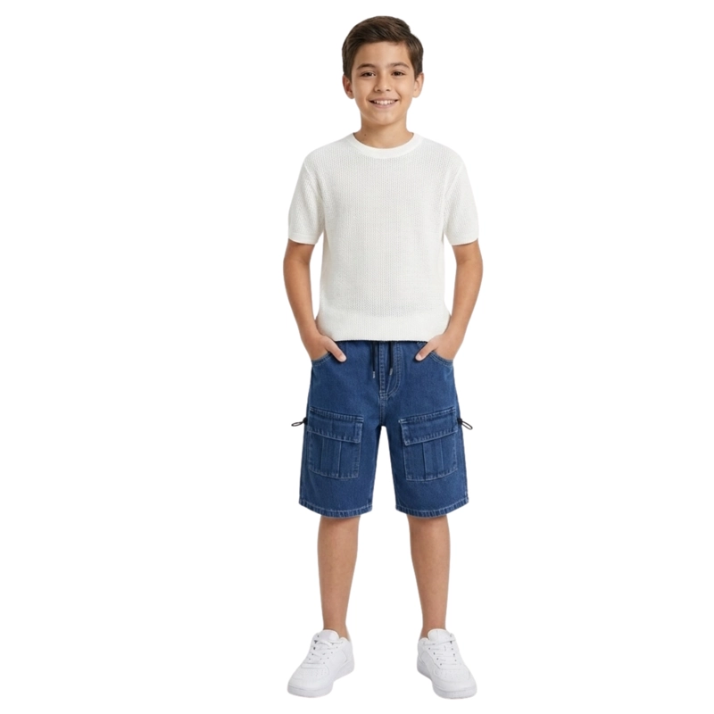 SHORT CARGO NIÑO CON BOLSILLOS COMODO VERANO - 2