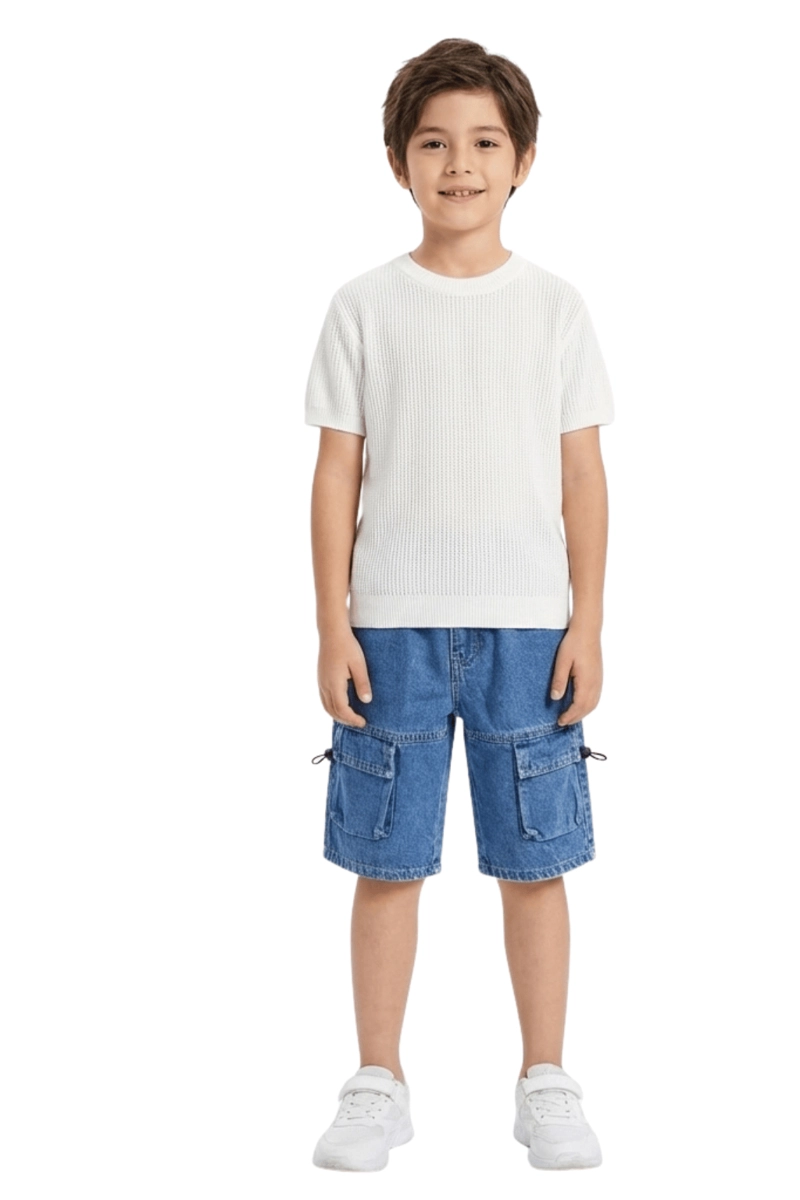 SHORT CARGO NIÑO CON BOLSILLOS COMODO VERANO - 4