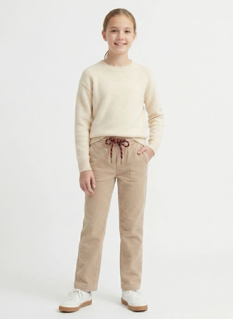 PANTALON COTEL NIÑA ESTILO WIDE LEG INVIERNO - 1