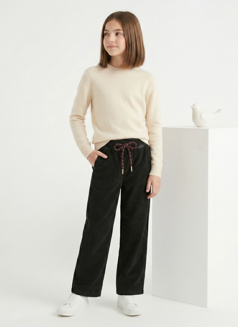 PANTALON COTEL NIÑA ESTILO WIDE LEG INVIERNO - 3