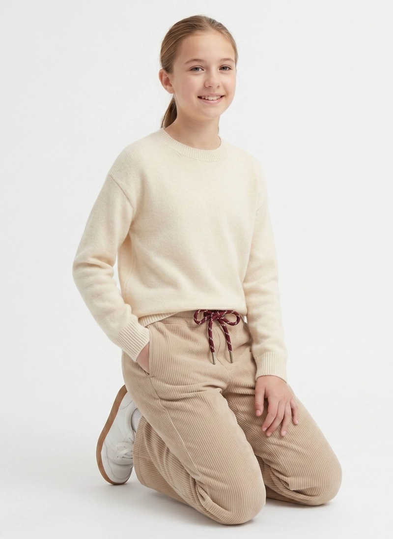 PANTALON COTEL NIÑA ESTILO WIDE LEG INVIERNO - 4