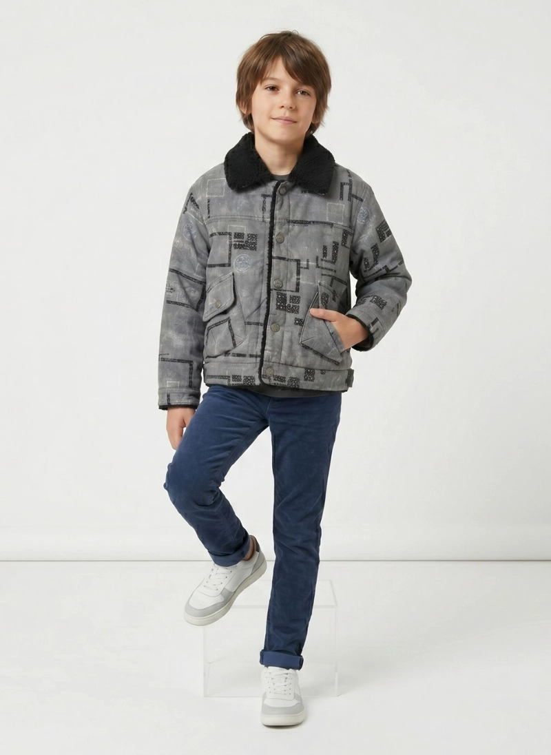CHAQUETA INVIERNO NIÑO FORRADA CHIPORRO ABRIGO TERMICO - 3