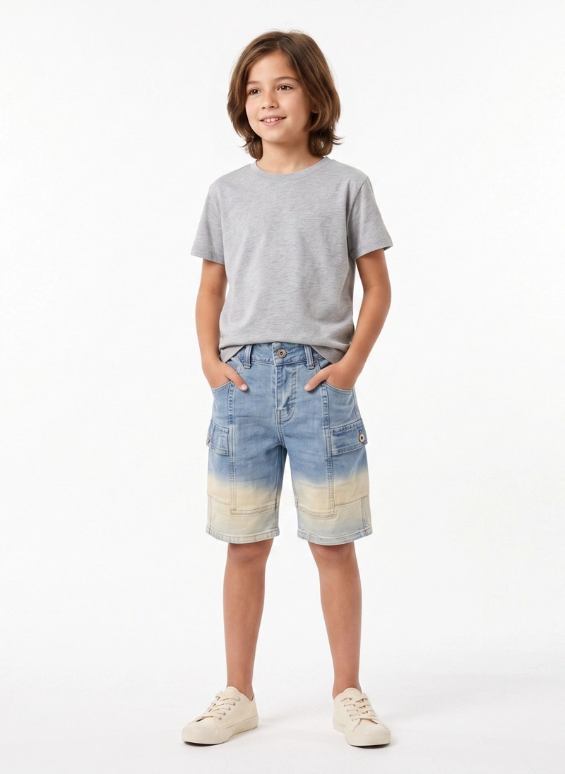 SHORTS BERMUDA CARGO JEAN DENIM CASUAL CON ESTILO - 1