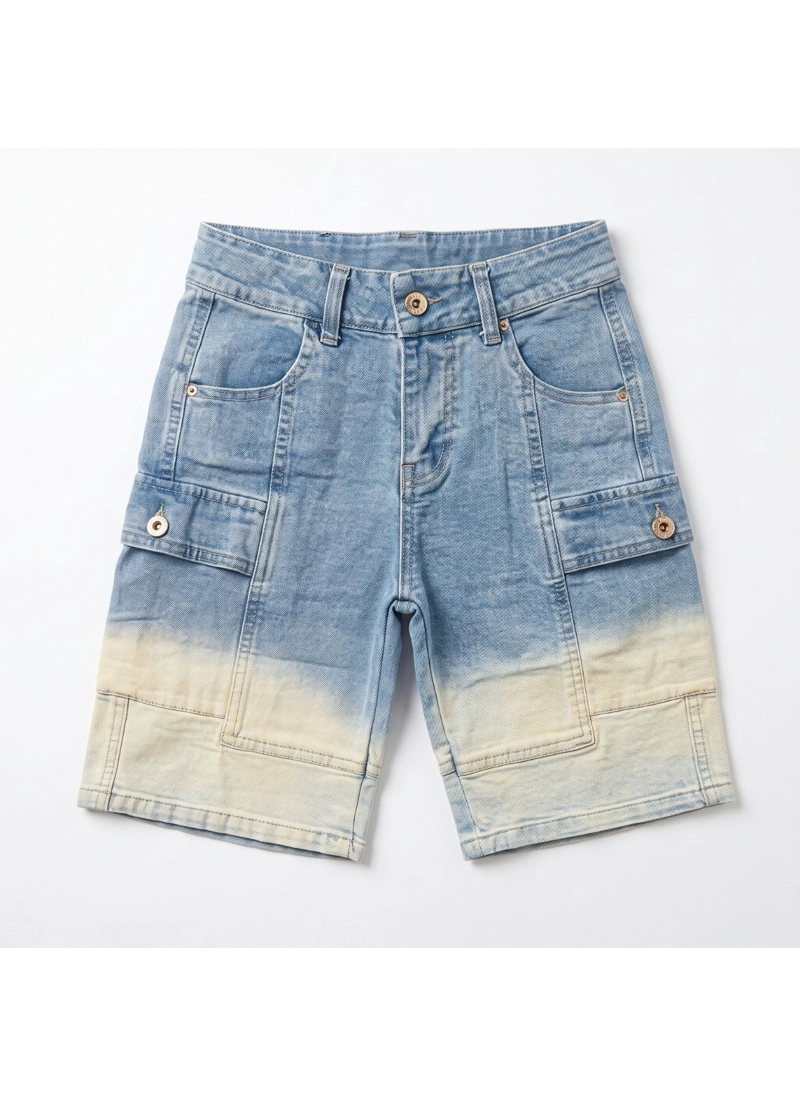 SHORTS BERMUDA CARGO JEAN DENIM CASUAL CON ESTILO - 3