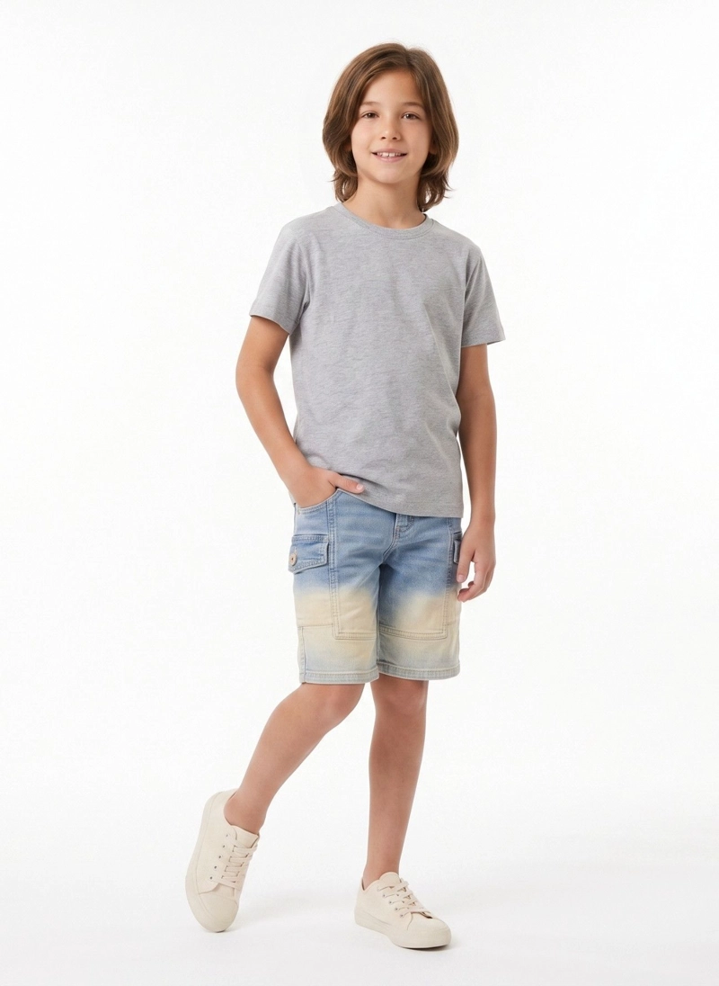 SHORTS BERMUDA CARGO JEAN DENIM CASUAL CON ESTILO - 5
