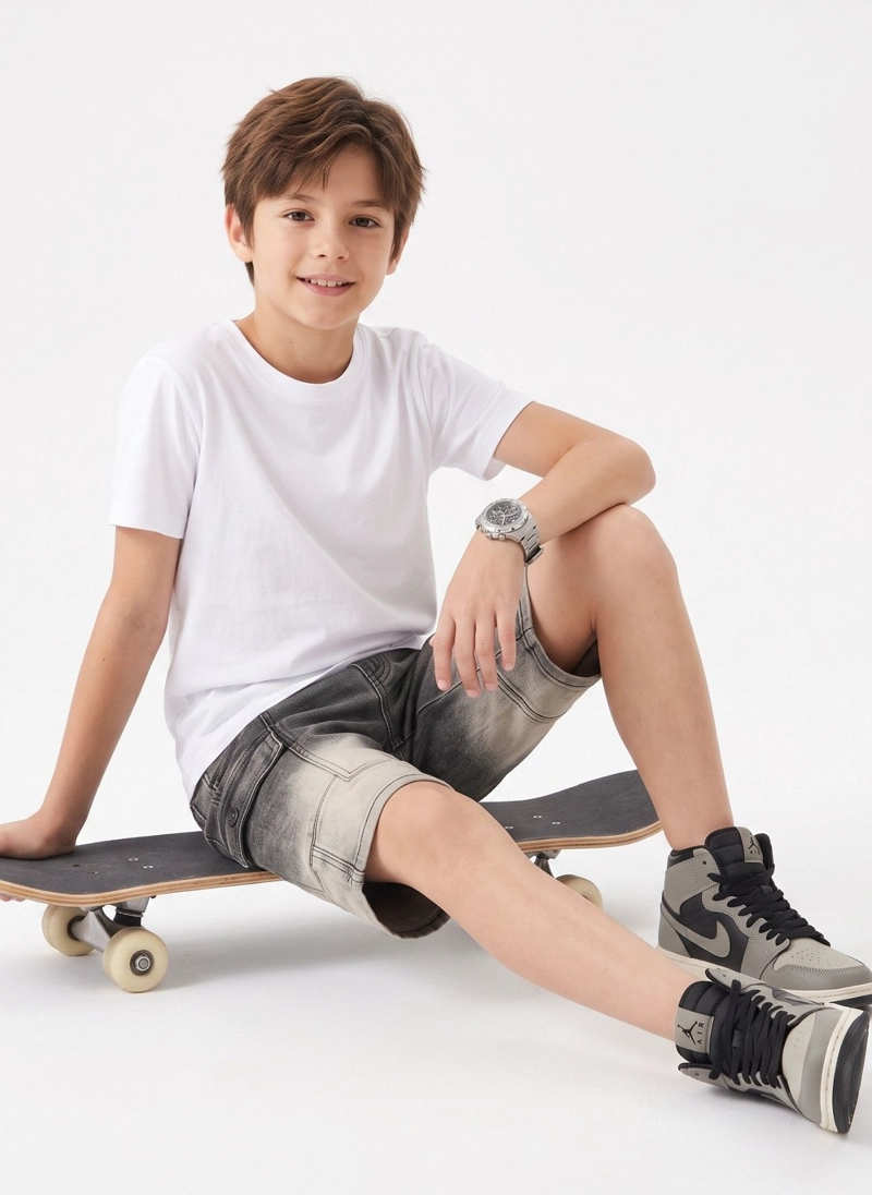 SHORTS BERMUDA CARGO JEAN DENIM CASUAL CON ESTILO - 5