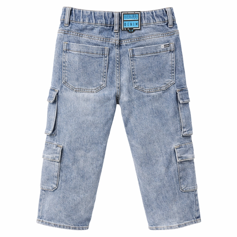 PANTALON JEANS NIÑO CARGO URBANO CON BOLSILLOS FUNCIONALES - 3