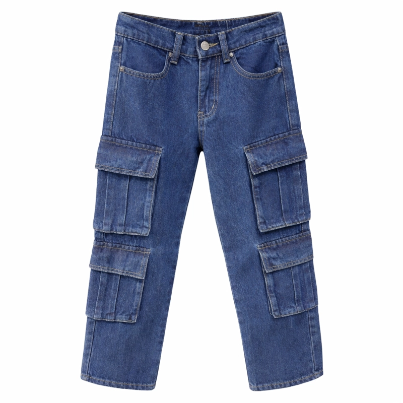 PANTALON JEANS NIÑO CARGO URBANO CON BOLSILLOS FUNCIONALES - 3
