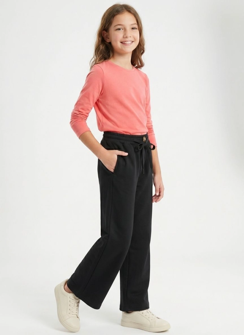 PANTALON ANCHO NIÑA PALAZZO HOLGADO CON CINTURA ELASTICA - 5