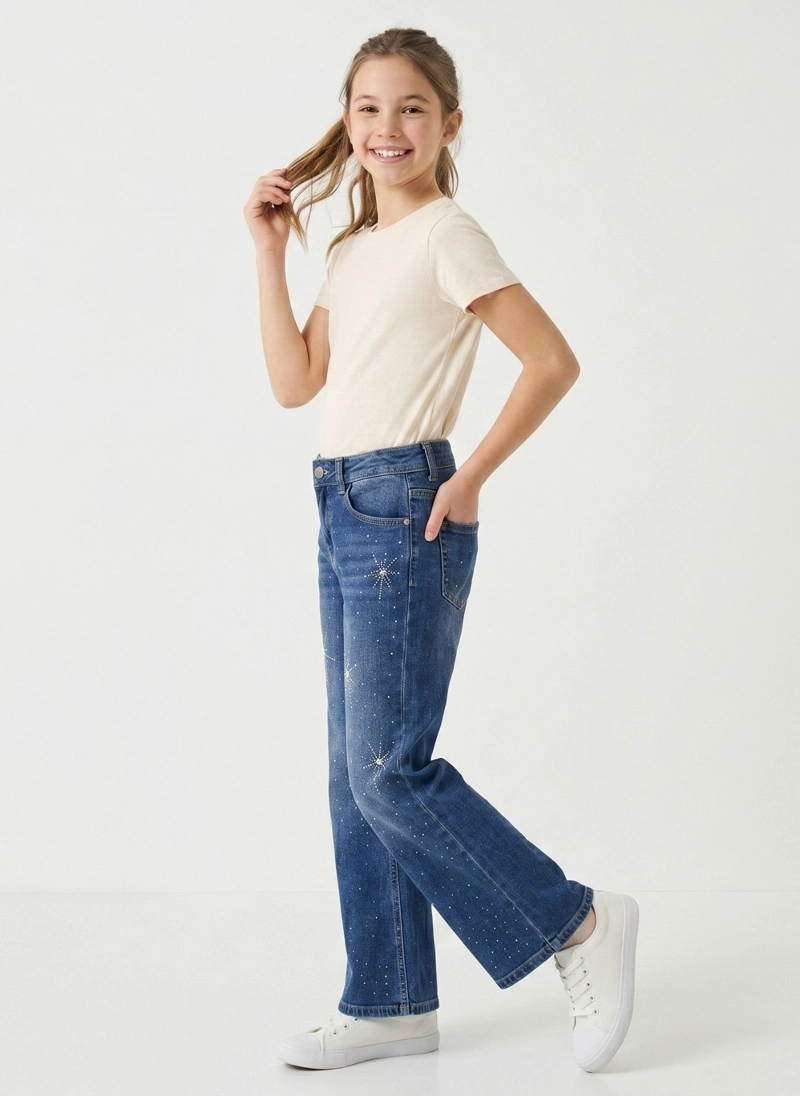 JEANS NINA RECTO CON BRILLOS PEDRER A MODA URBANA DENIM - 4