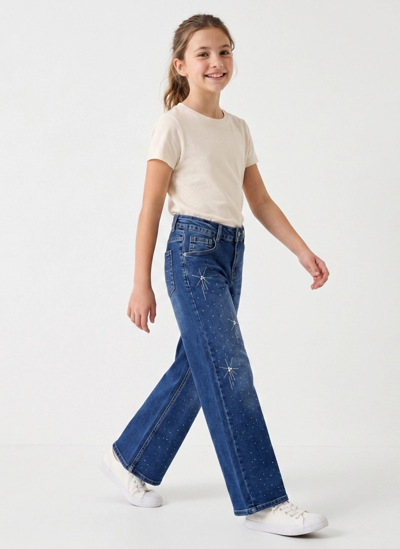 JEANS NINA RECTO CON BRILLOS PEDRER A MODA URBANA DENIM - 6