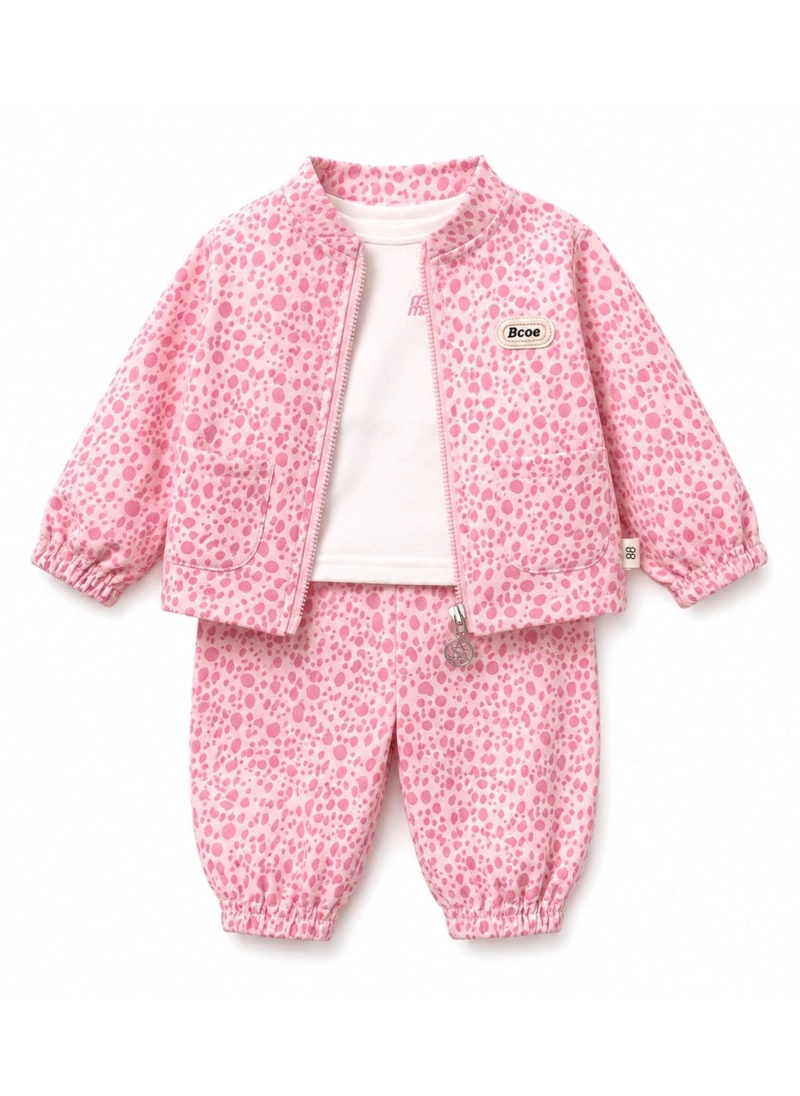 CONJUNTO BUZO NIÑA ANIMAL PRINT LEOPARDO CON CHAQUETA - 2