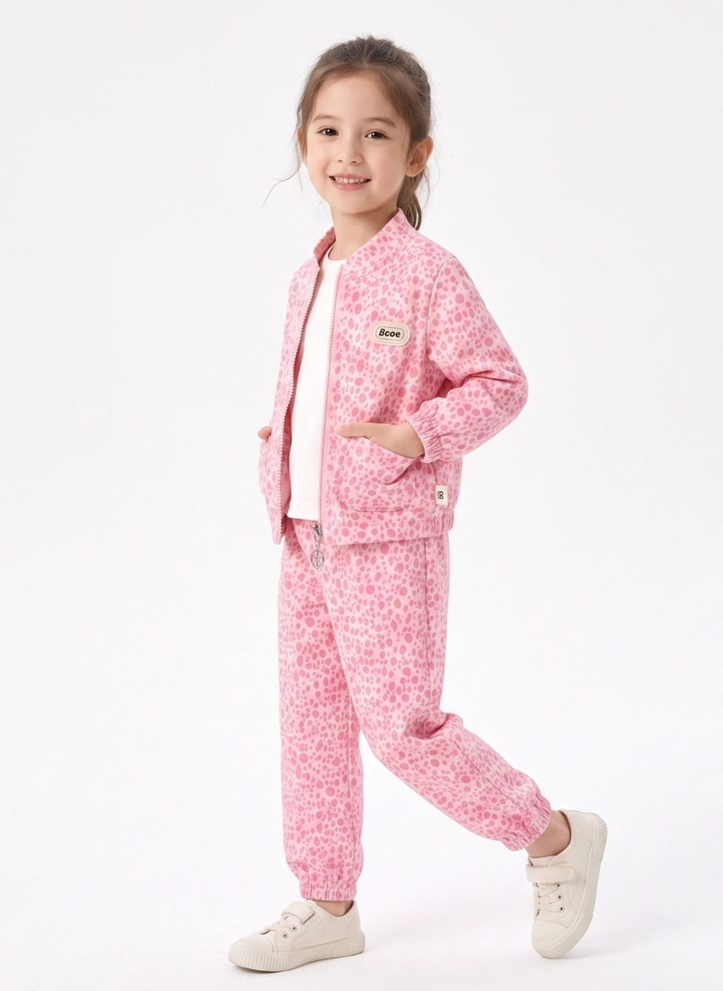 CONJUNTO BUZO NIÑA ANIMAL PRINT LEOPARDO CON CHAQUETA - 3