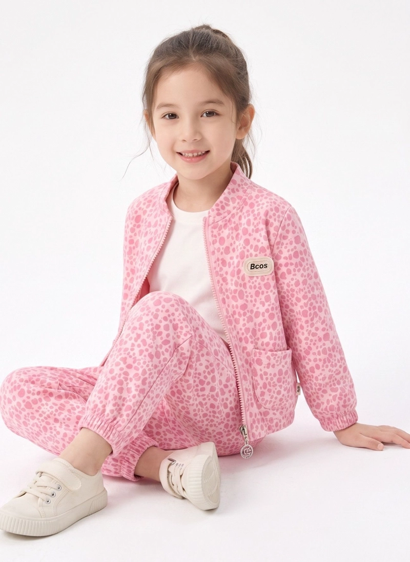 CONJUNTO BUZO NIÑA ANIMAL PRINT LEOPARDO CON CHAQUETA - 4